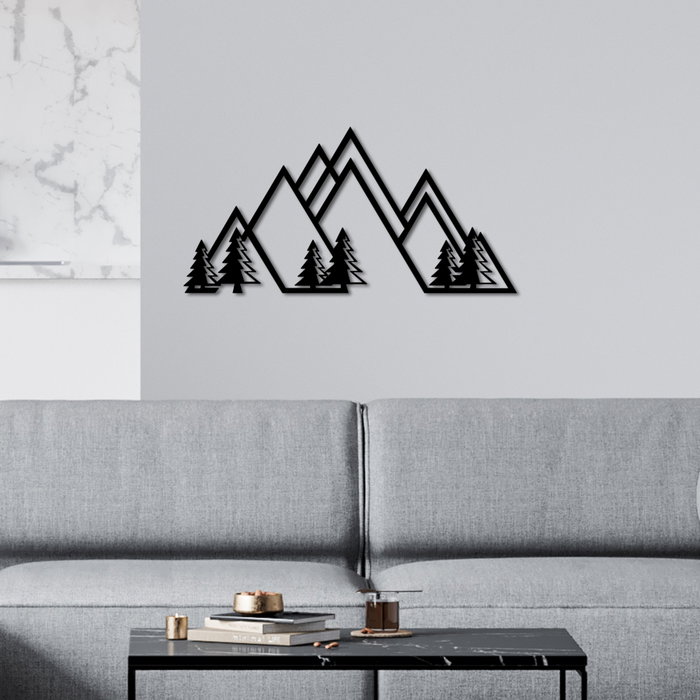 Wallity Accesorio Decorativo de Pared de Metal v1 - 70 x 35 cm, Metal Negro 1.5mm